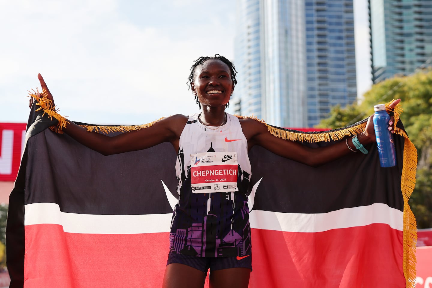 Ruth Chepngetich of Kenya won the Chicago Marathon for the third time on Sunday.