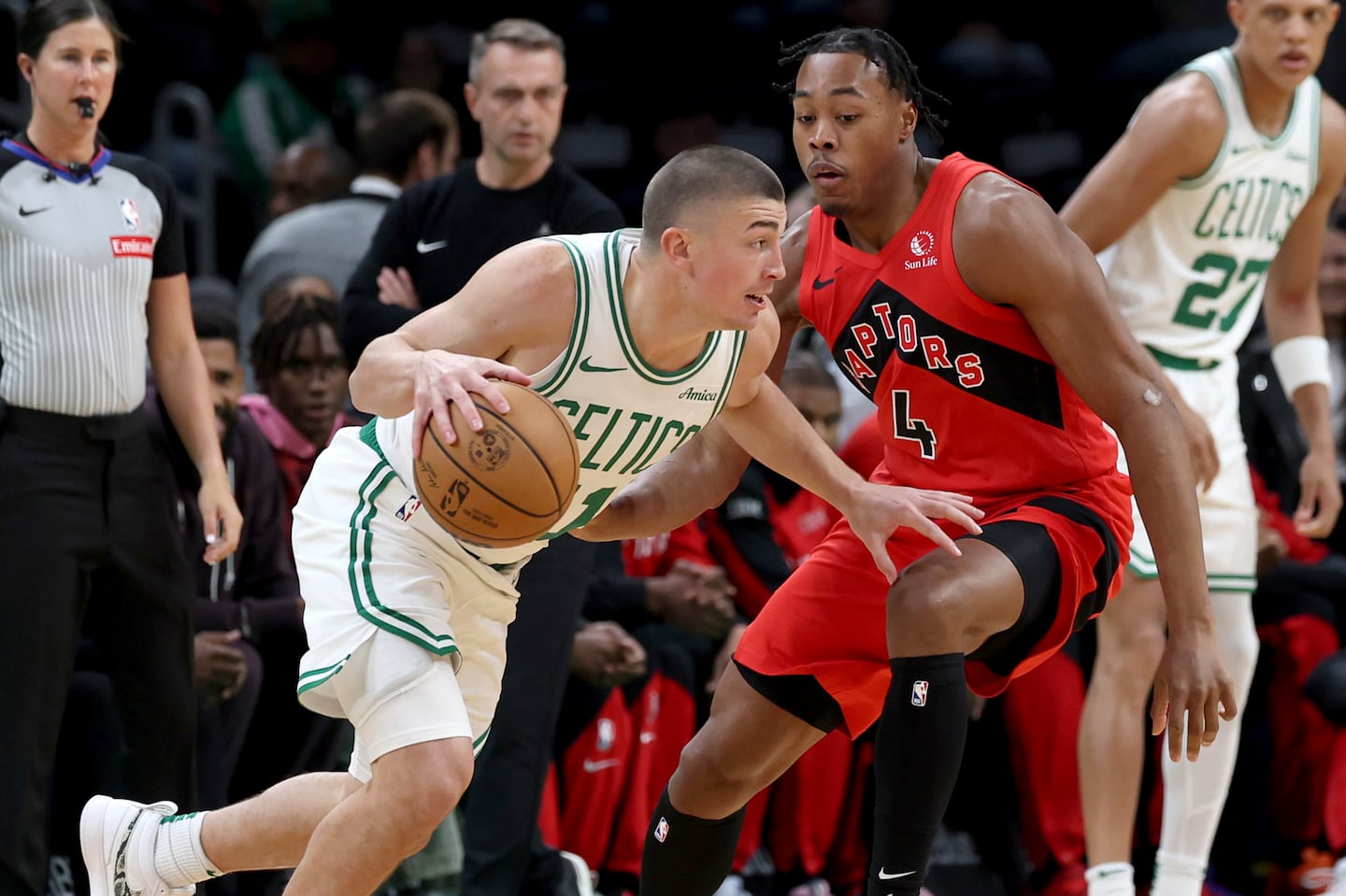 While most of the Celtics regulars sat, Payton Pritchard suited up and finished with 19 points, 9 assists and 5 rebounds in a 115-111 win over the Raptors at TD Garden.