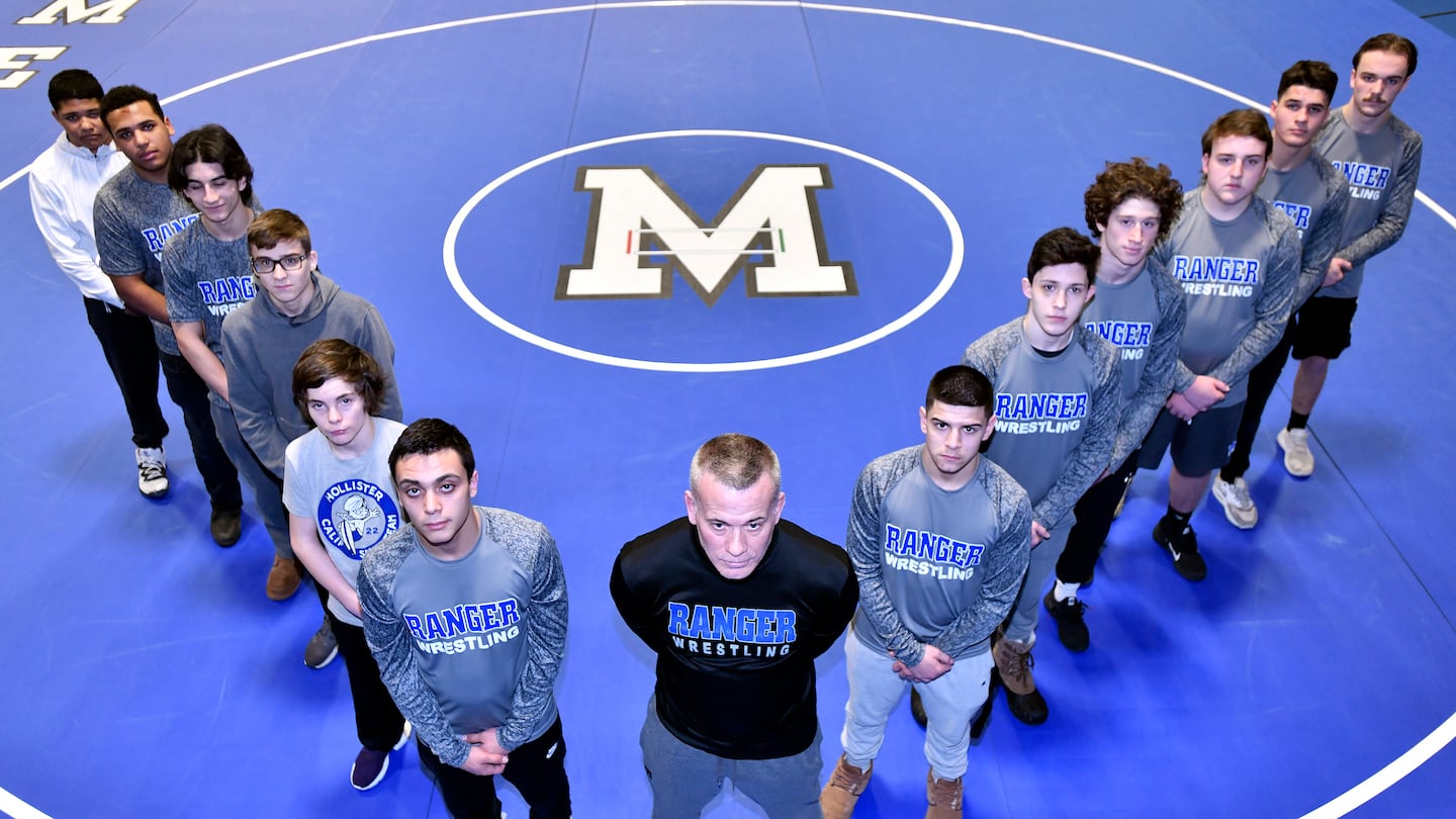 With Bill James (center) at the point, Methuen hosted the Division 1 North sectional, the Division 1 state meet, the All-State meet, and New England's in 2020, an unprecedented feat.