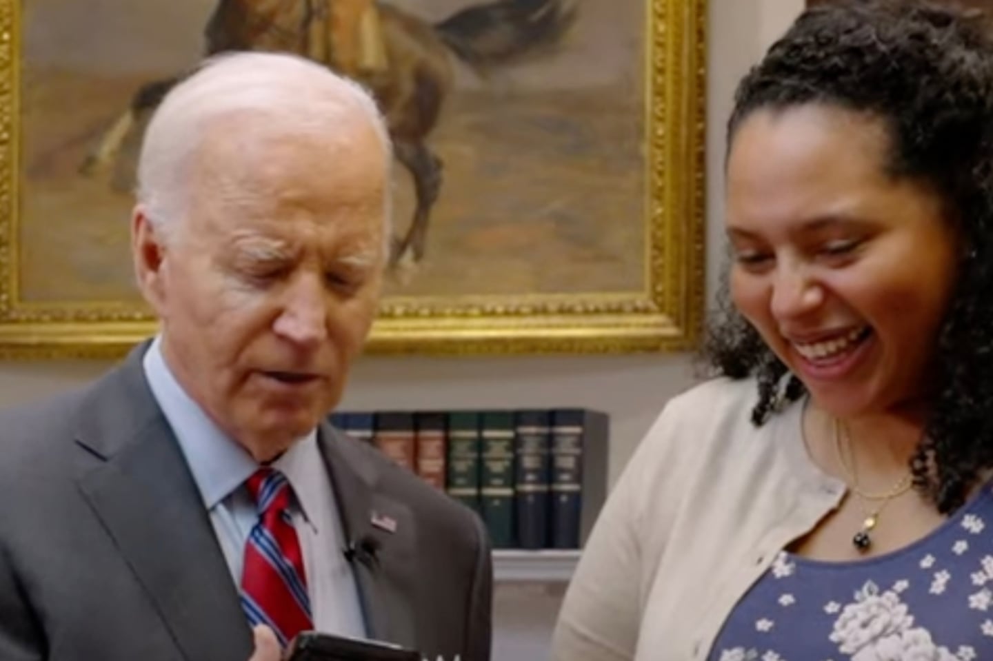 Kelly Beckford, a kindergarten teacher in Pawtucket, R.I., recently met with President Joe Biden. Beckford had $46,000 in student loans forgiven as part of the Biden Administration's loan forgiveness initiative for public service workers.