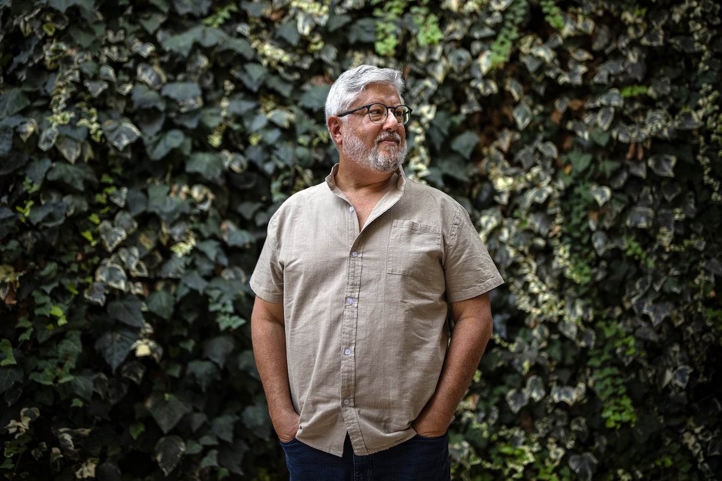 Gershon Baskin at his home in Jerusalem on Nov. 4, 2023.