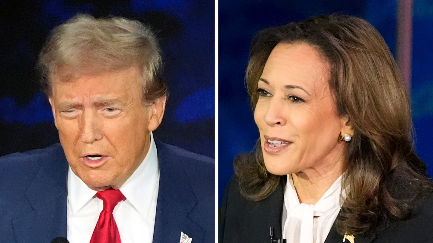 Former president Donald Trump and Vice President Kamala Harris.