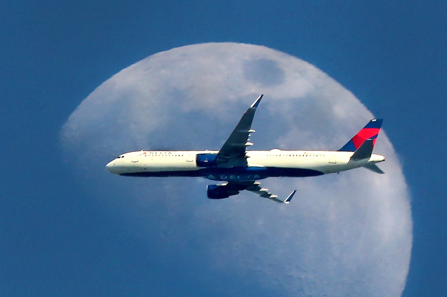 A Delta flight soared over Pembroke en route to Logan Airport in Boston in June.