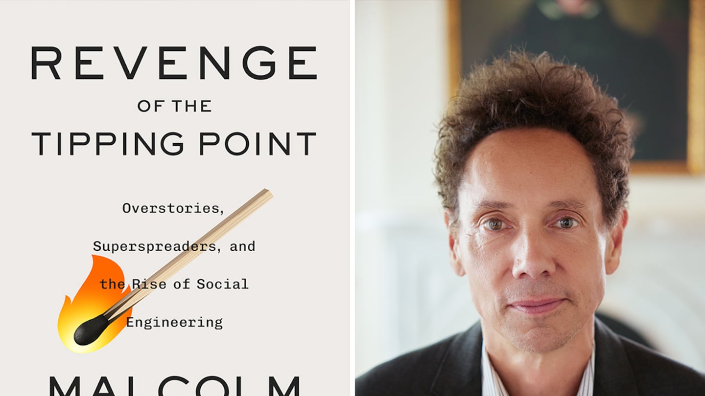 The cover of “Revenge of the Tipping Point” and author Malcolm Gladwell.