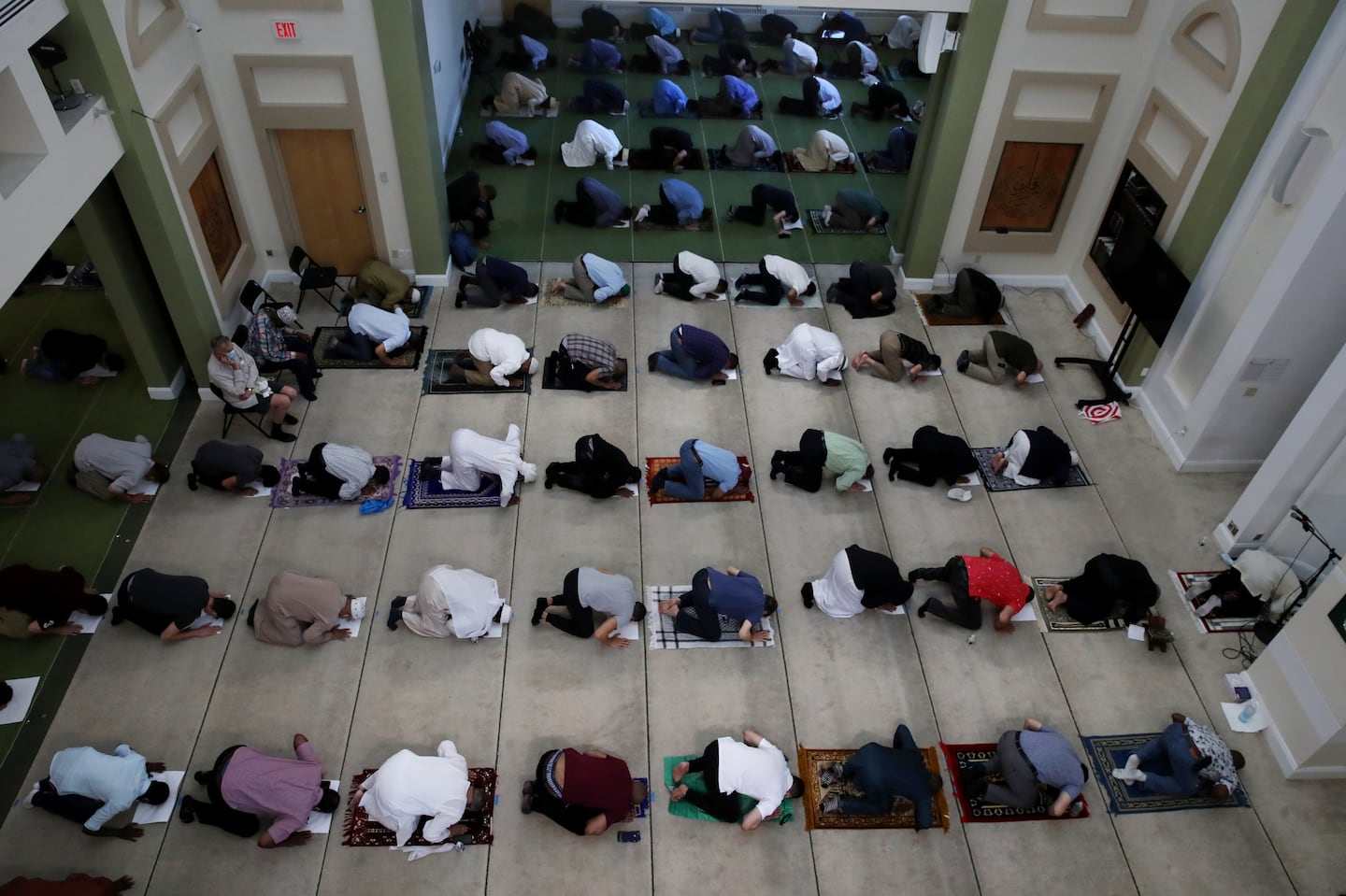 Worshipers attended Friday prayer at the Islamic Society of Boston Cultural Center in Boston in 2021.