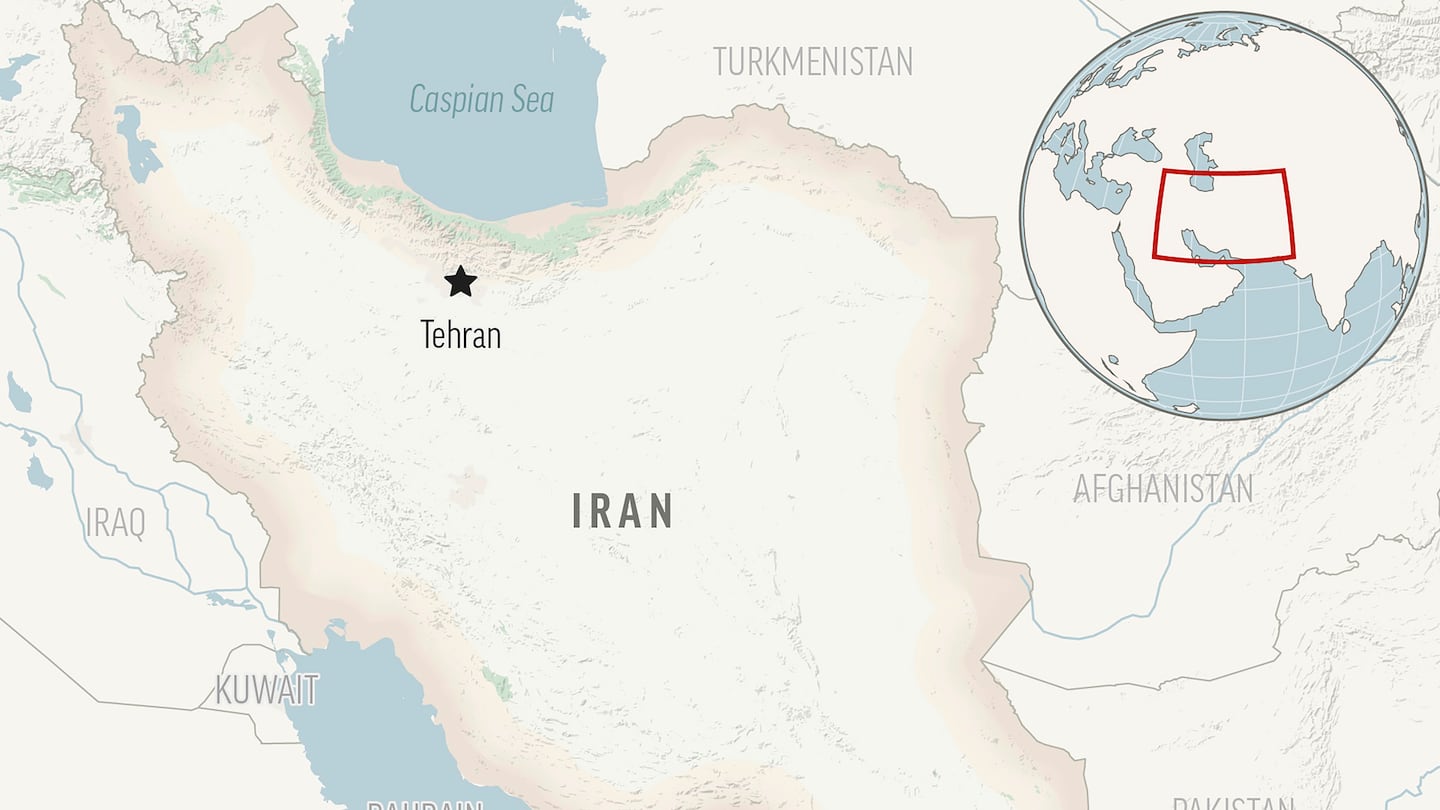 This is a locator map for Iran with its capital, Tehran.