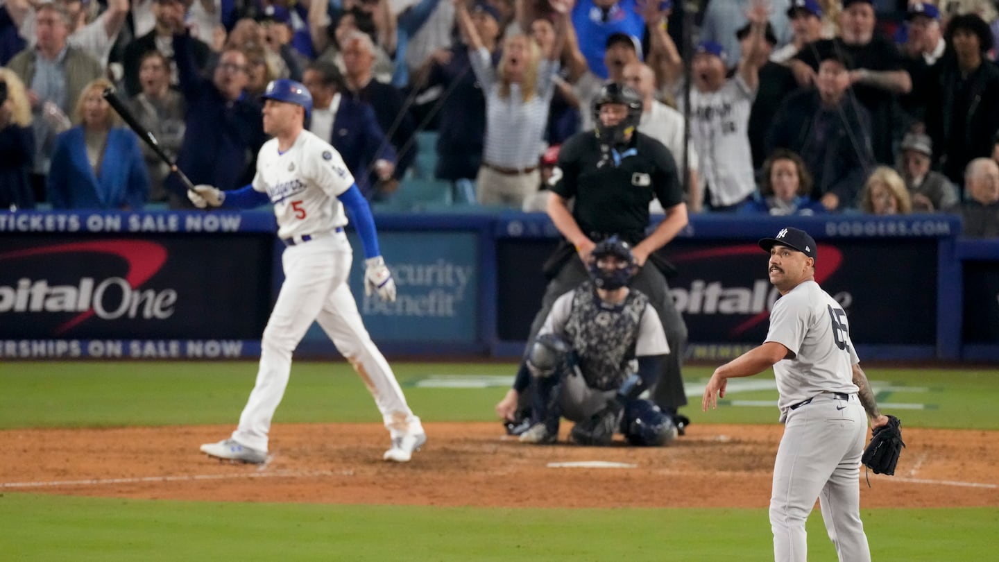 Nestor Cortes watched Freddie Freeman's slam soar into the right-field seats on Friday night, while the injury addled Dodger began his home-run trip at a raucous Dodger Stadium.