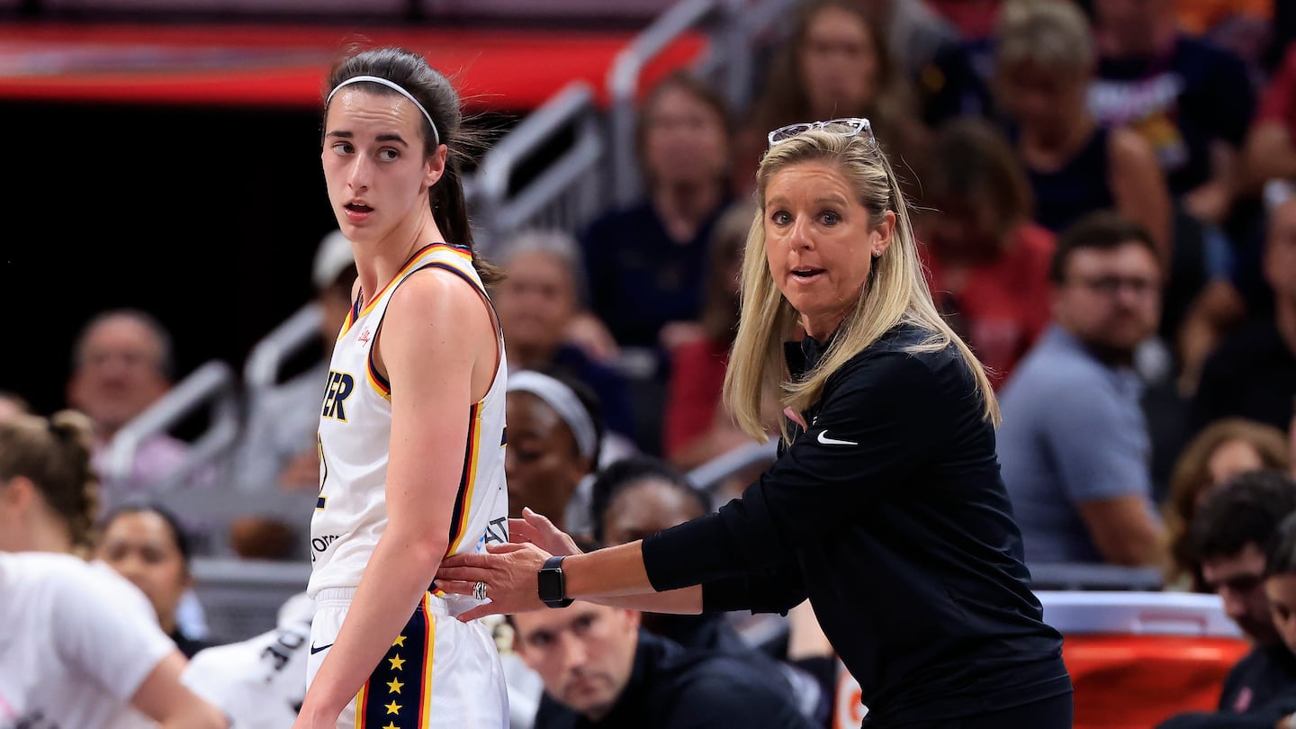 Christie Sides (right) led Caitlin Clark to a Rookie of the Year award and the Fever to a playoff appearance in her second season.