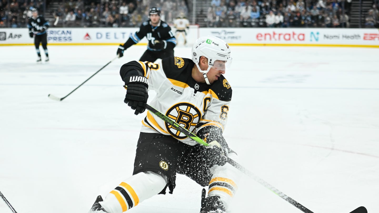 After scoring his first goal of the season Saturday in overtime, Brad Marchand denied a report that he was close to signing a three-year contract extension.