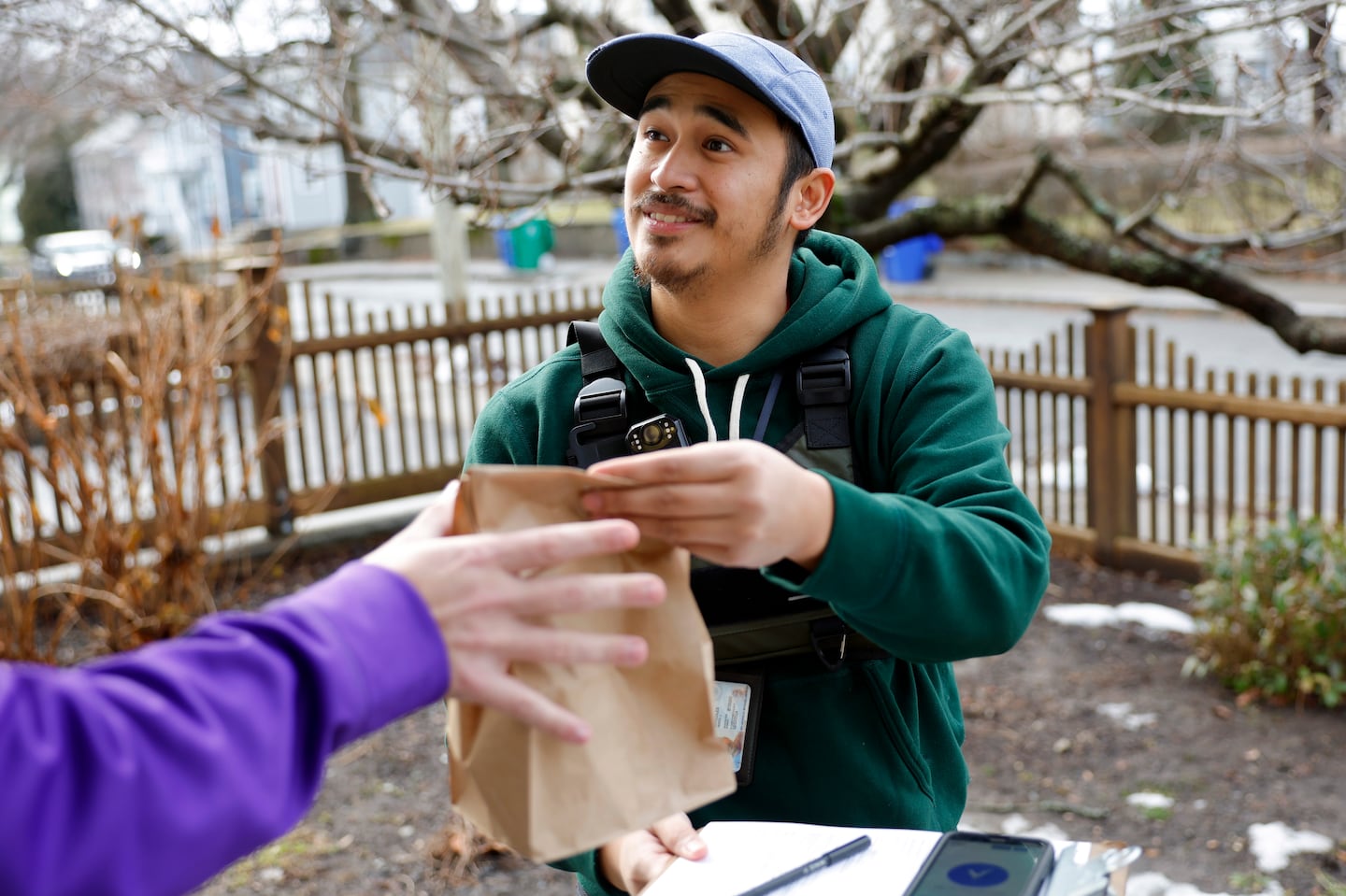 Denzel Gonzales of Rolling Releaf delivered a cannabis order in Newton in January. The Cannabis Control Commission voted on Wednesday to approve several long-awaited regulatory changes impacting cannabis delivery operations.