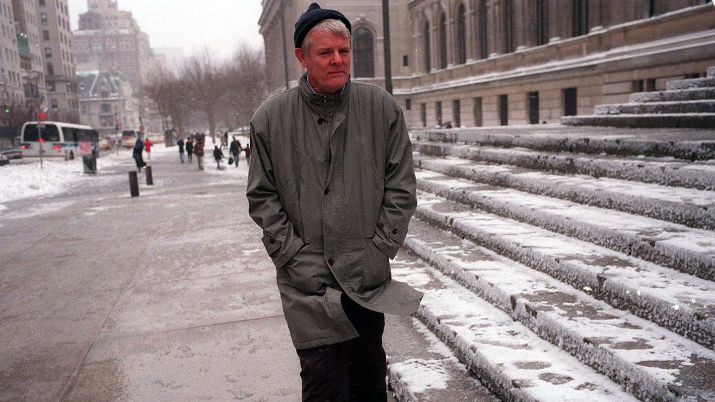 Mr. Morrisey, outside the Metropolitan Museum of Art, near his apartment in Manhattan, in 1995.