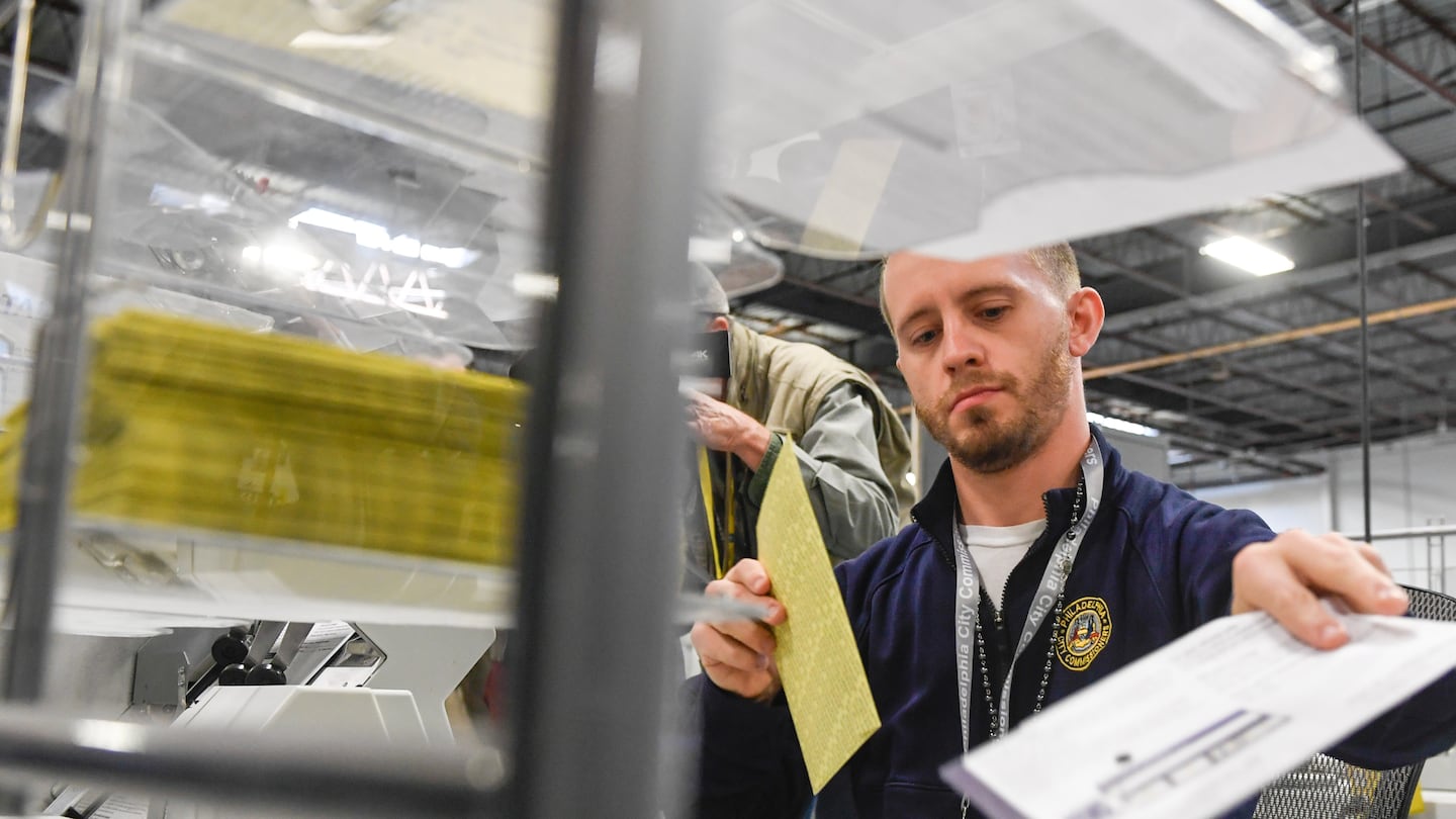 Poll workers demonstrated how ballots are are received, processed, scanned, and securely stored at the Philadelphia election warehouse.