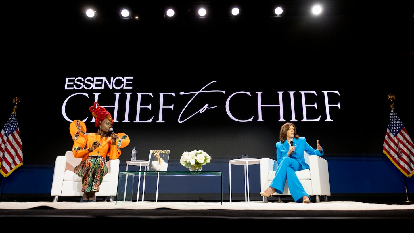 Essence magazine CEO and president Caroline A. Wanga spoke with Vice President Kamala Harris in July at the Essence Festival of Culture in New Orleans.