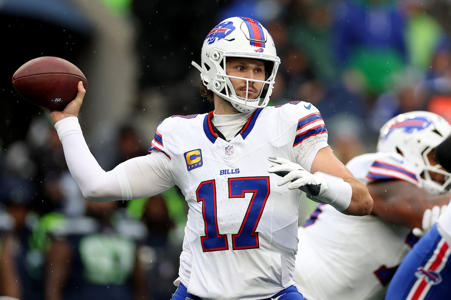 Bills quarterback Josh Allen has thrown only one interception this season, and it came in last week's blowout of the Seahawks.