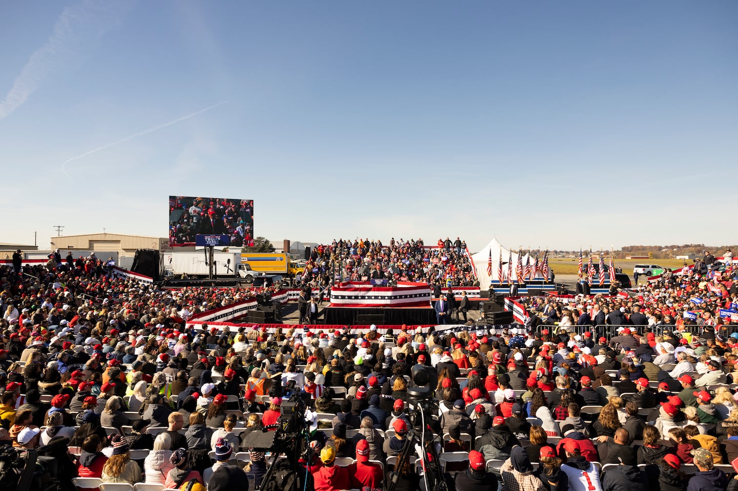 Donald Trump spoke in Lititz, Pennsylvania, on Sunday.