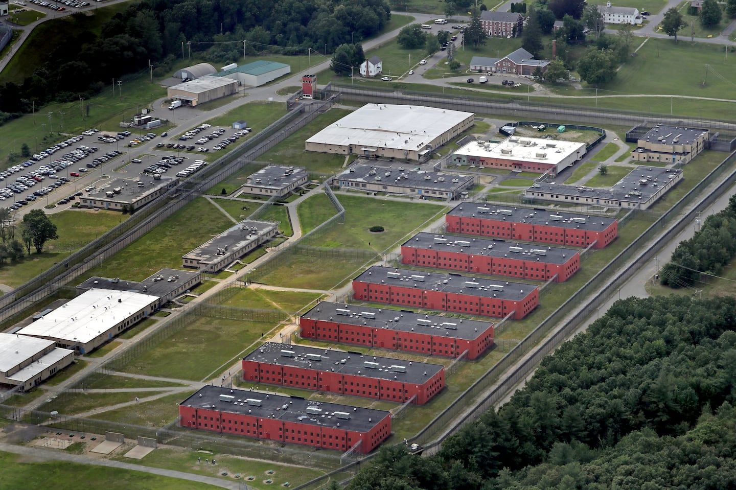 An aerial view of MCI-Shirley prison in Shirley.