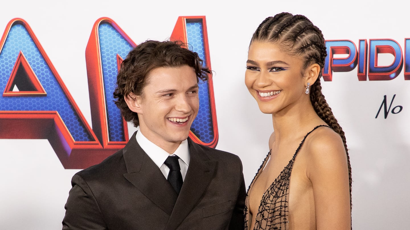 From left: Tom Holland and Zendaya attended the Los Angeles premiere of "Spider-Man: No Way Home" on Dec. 13, 2021. The couple has been spotted around Boston as filming continues for Zendaya's A24 flick "The Drama."