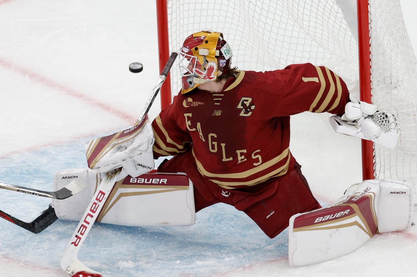 Goaltender Jacob Fowler has started all six games for the 5-1 Eagles and has a 1.34 goals-against average.