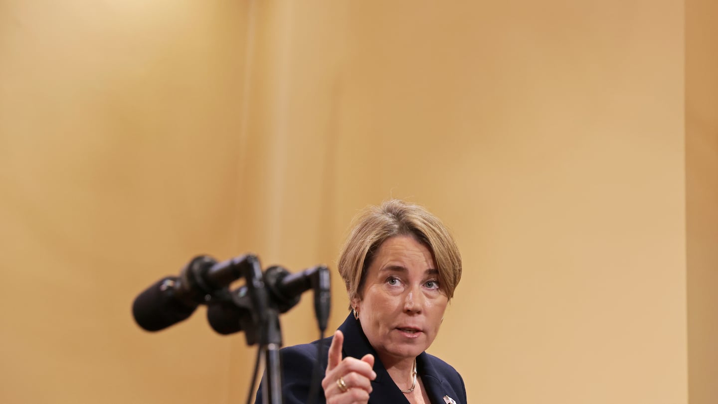 Governor Maura Healey spoke to reporters Wednesday about Donald Trump's victory in the presidential election. “My message today to everybody in Massachusetts is that we see you," Healey said.