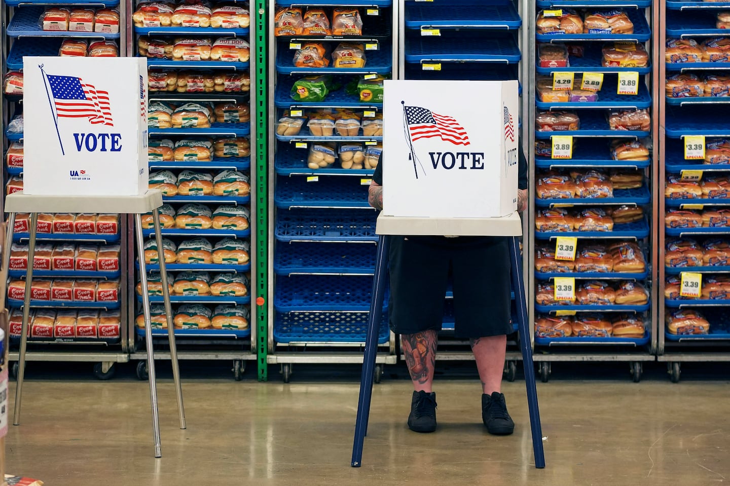 Steven Vandenburgh voted at a grocery store in Lawrence, Kansas, on Election Day.