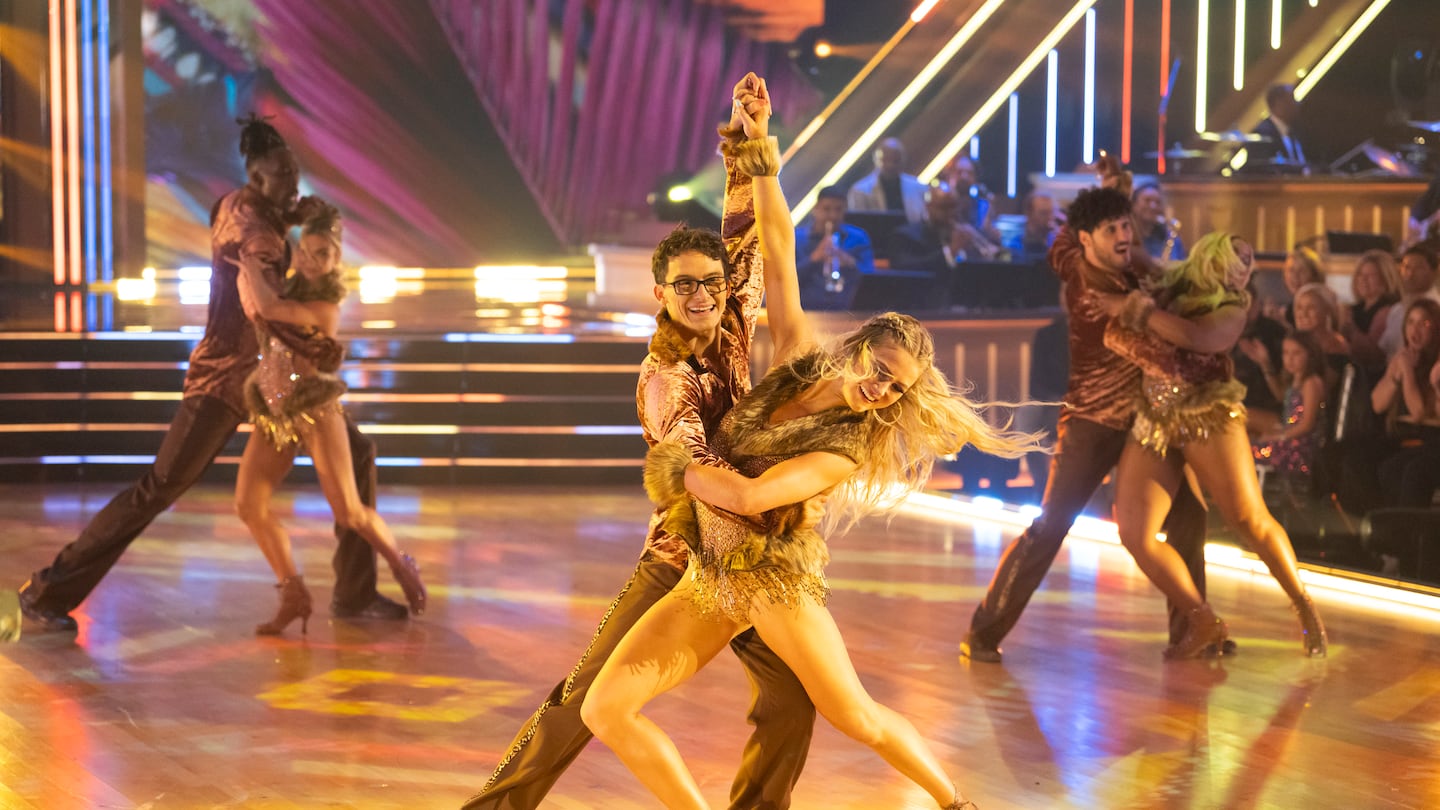 Stephen Nedoroscik and Rylee Arnold performing on "Dancing with the Stars."