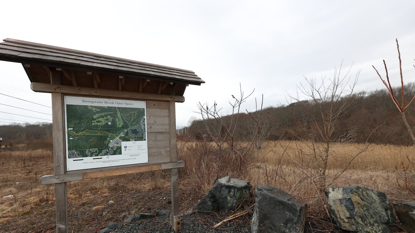 The edge of a plot of land on Peabody's border with Salem that the city purchased last year to prevent housing development.