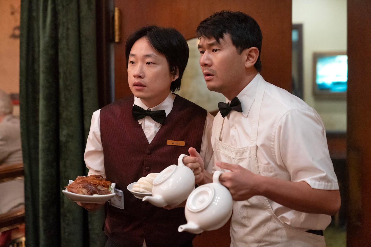 Jimmy O. Yang and Ronny Chieng in "Interior Chinatown."