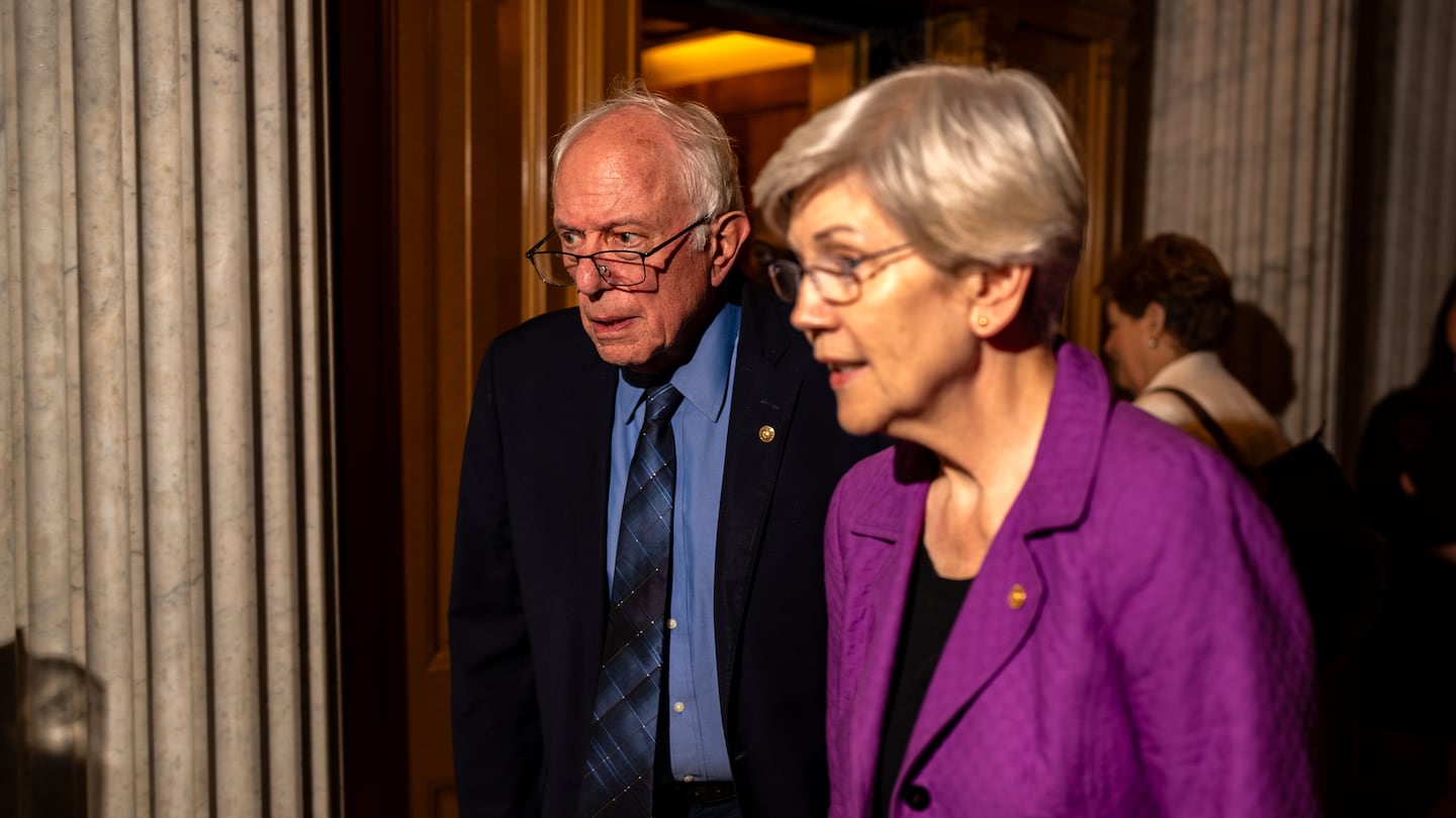 Senators Bernie Sanders and Elizabeth Warren in September.