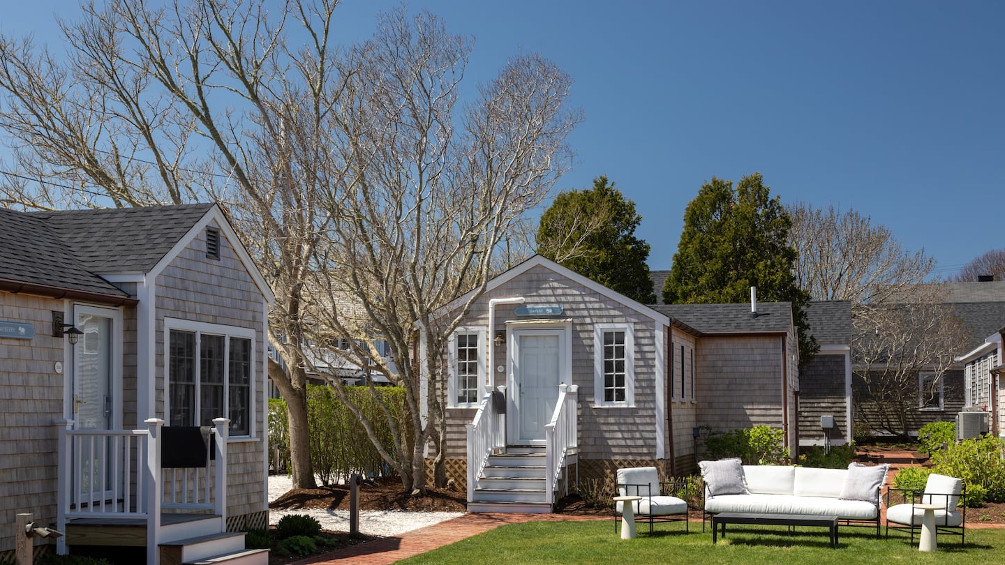 Cottages at the century-old White Elephant hotel on Nantucket.