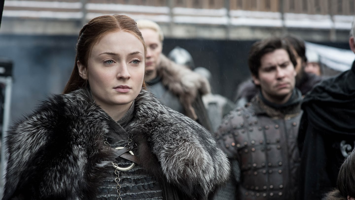 Sophie Turner, pictured in "Game of Thrones," is reportedly closing in on playing Lara Croft in an upcoming TV series adaptation of the long-running video game “Tomb Raider.”