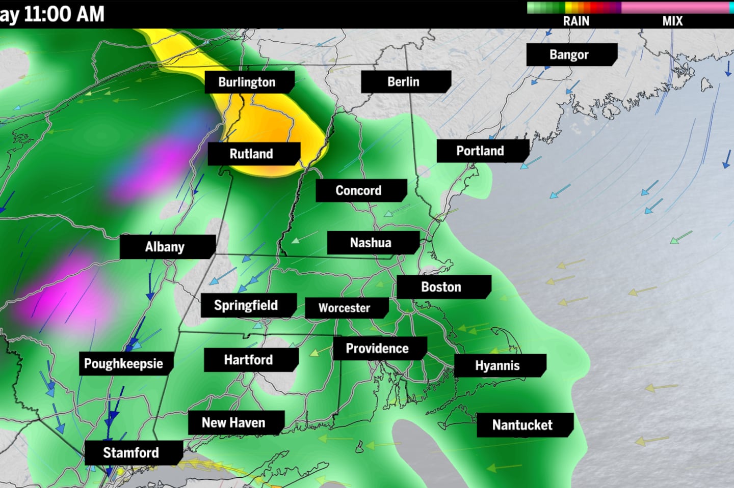 Steady rain will start falling Thursday morning across New England, but how much will the region end up with?