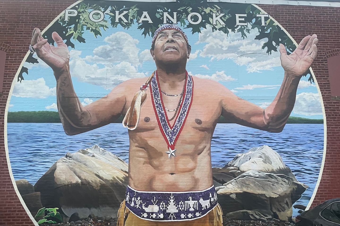 A mural in East Providence, R.I., depicts Metacom standing on the shore of Mount Hope Bay in Bristol. Metacom, leader of the Pokanoket Wampanoag people – also known as King Philip – was killed in 1676 during King Philip’s War. The mural was modeled after William "Winds of Thunder" Guy, current sagamore (chief of chiefs) of the Pokanoket Indian Tribe.