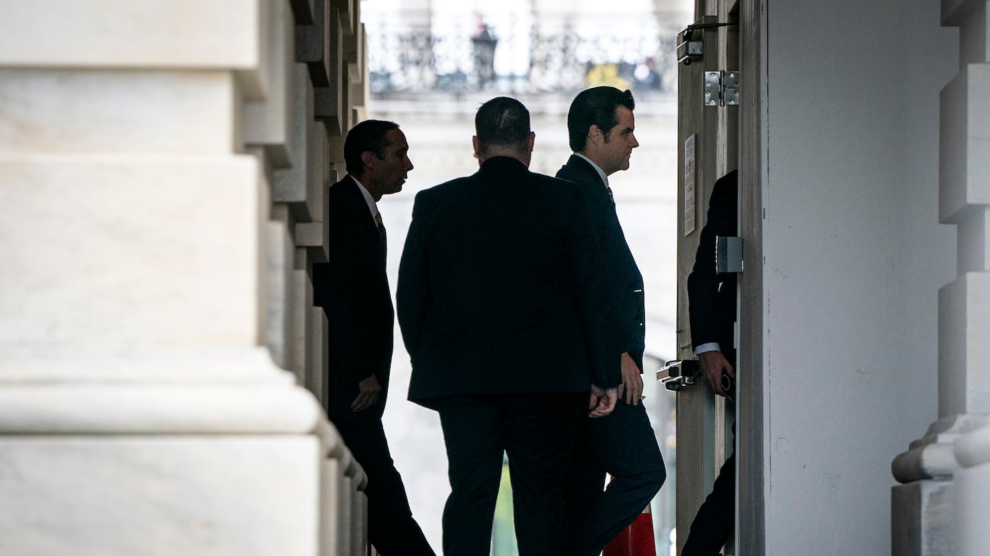 Former representative Matt Gaetz at the US Capitol in Washington on Wednesday morning, Nov. 20, 2024.