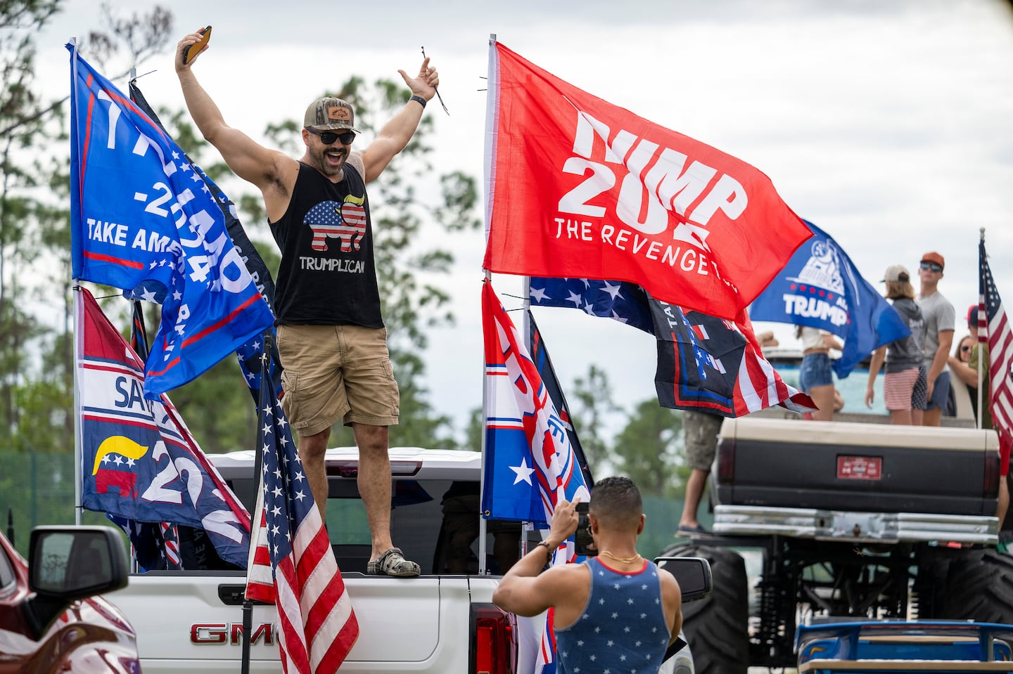 Supporters of President-elect Donald Trump gathered for a Trump victory parade in West Palm Beach, Fla., on Nov. 17.