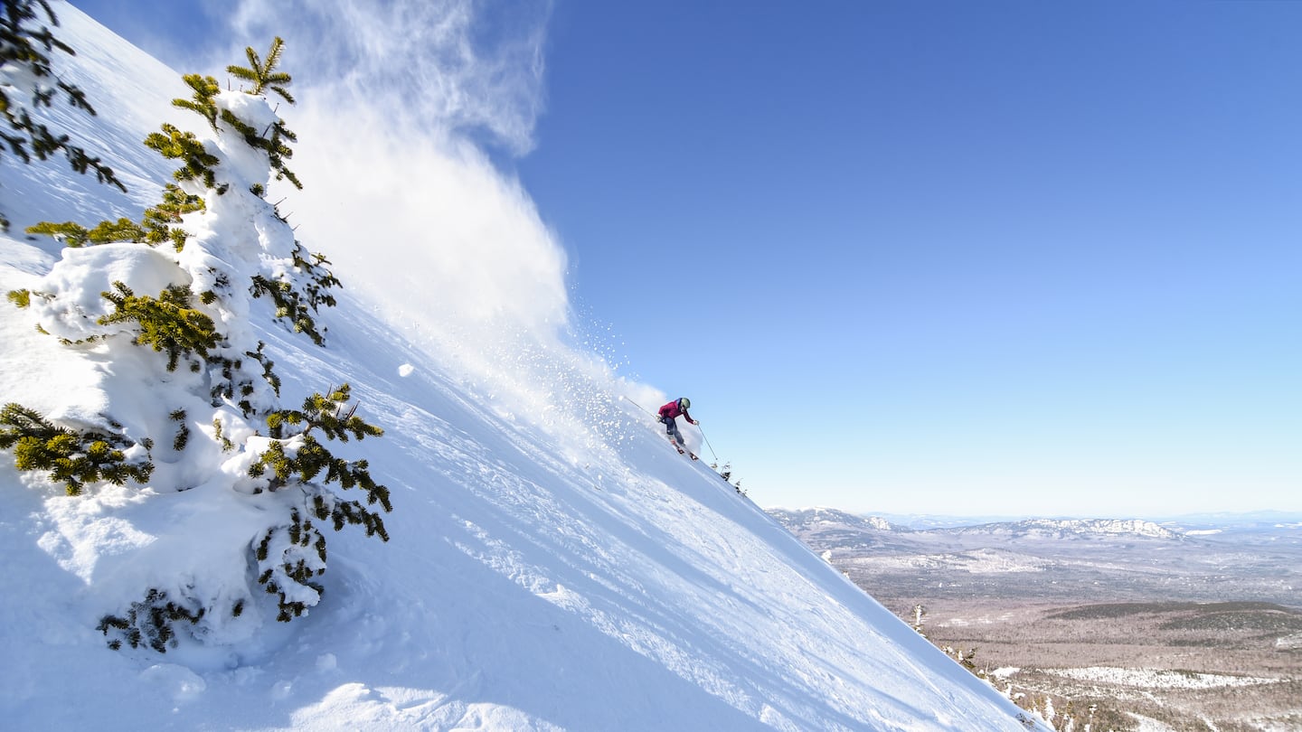 In Carrabassett Valley, Maine, skiers and snowboarders alike flock to Sugarloaf.