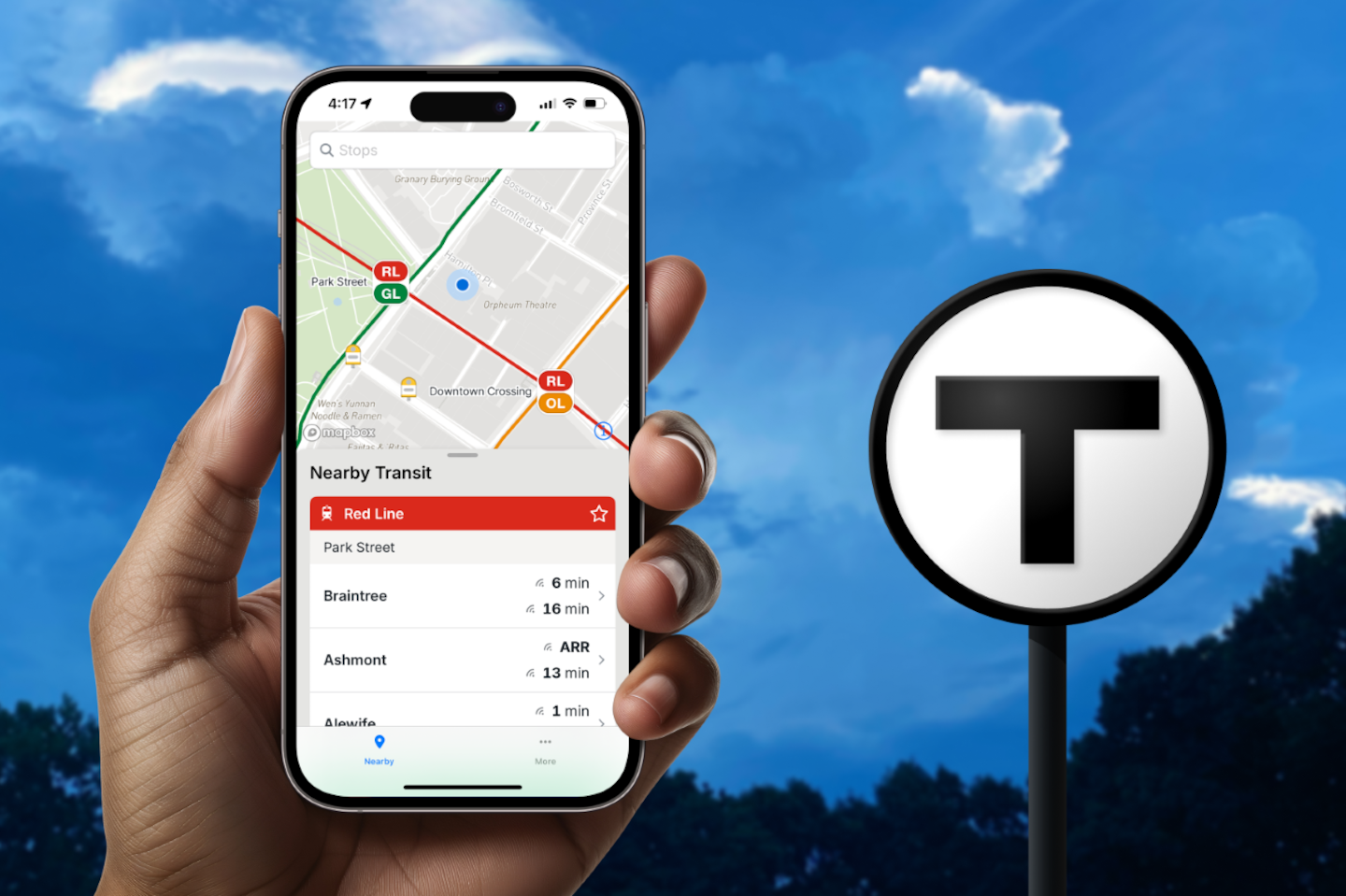 The new MBTA app.