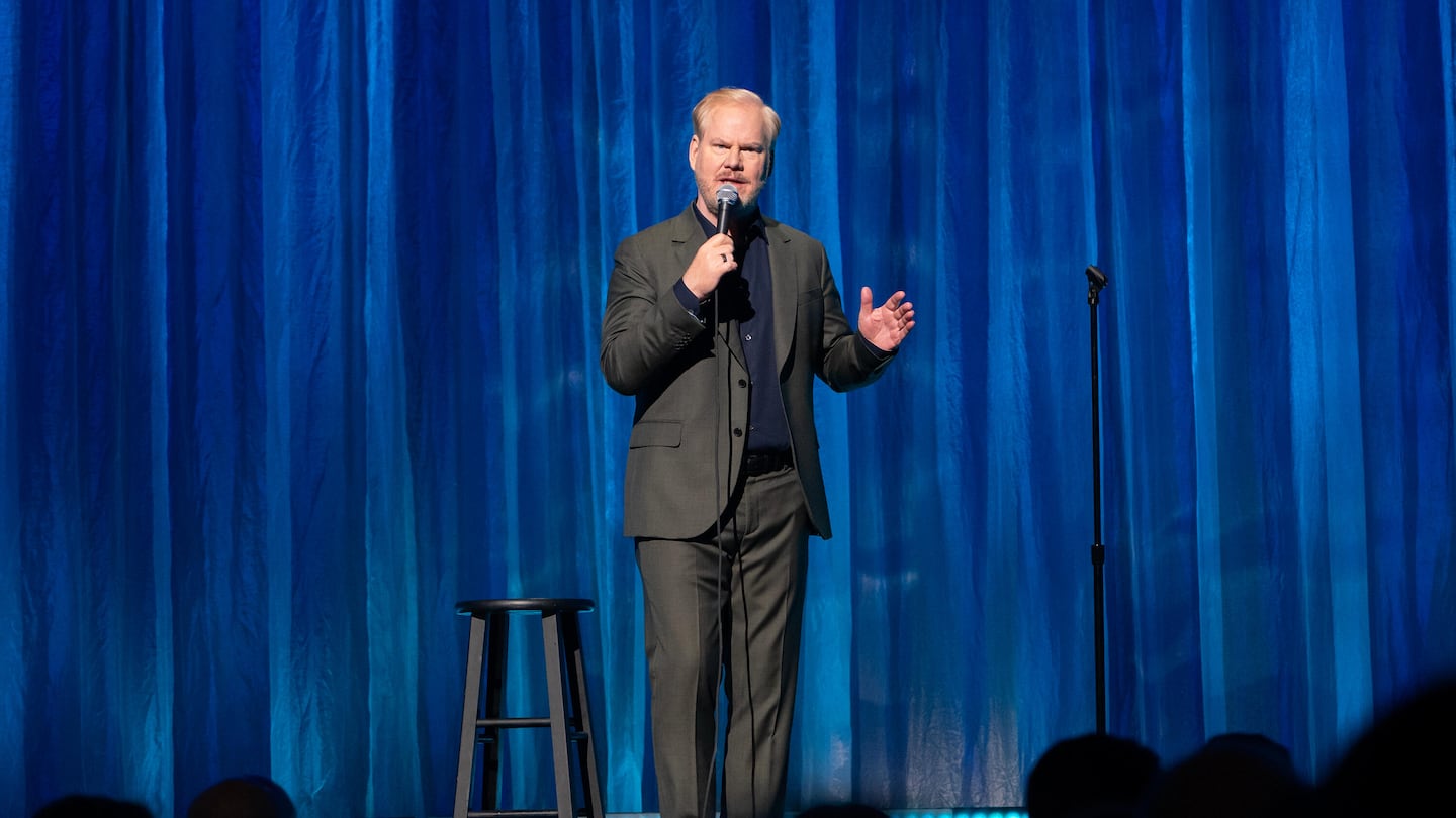 Gaffigan performing in Hulu's first comedy special.