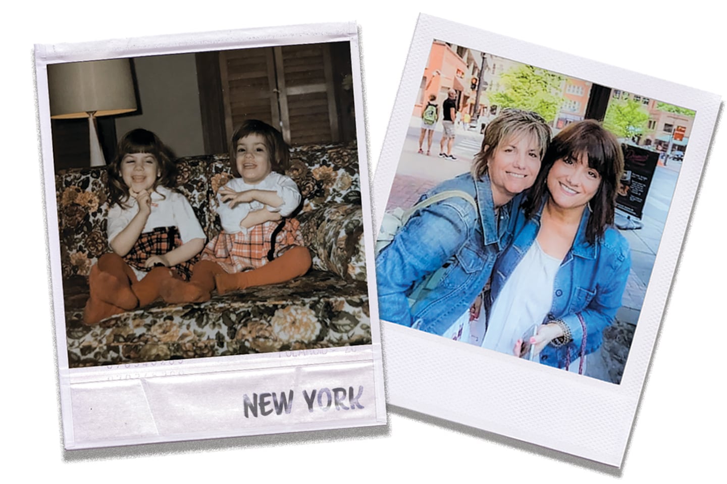 From left: The writer (right) and her sister, Kelly, in the 1970s, at home in Queens, New York. Tina (right) and Kelly in Nashville several years ago.