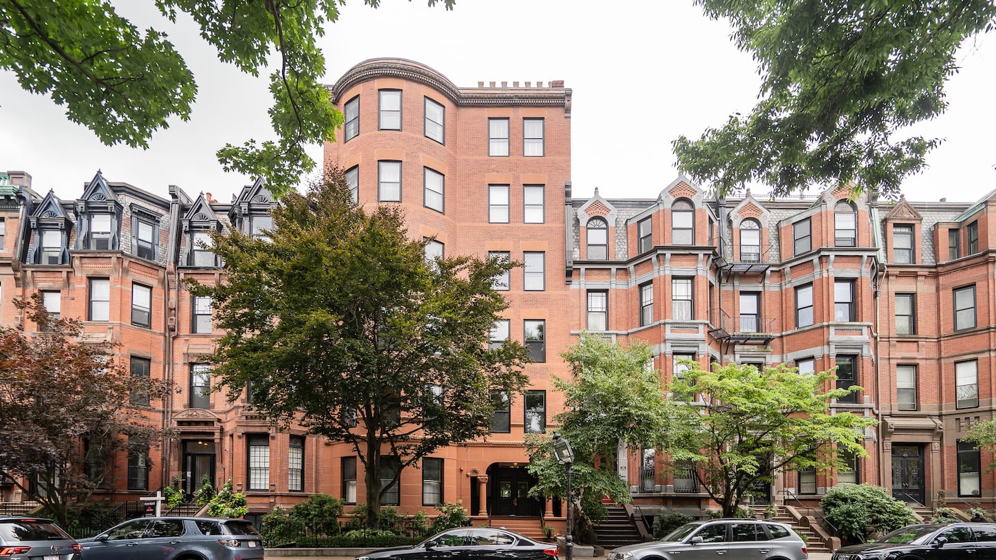 The exterior of 290 Commonwealth Ave. in Boston's Back Bay, where a 175-square-foot condo is on the market for $399,000.