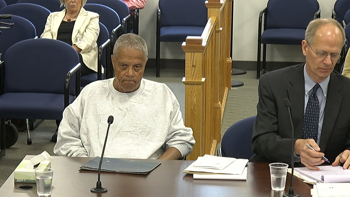 William Berry, 79, at a Massachusetts Parole Board hearing on June 8, 2023. Berry was granted parole last year after serving 55 years in prison for a fatal stabbing. But before he could be released, he died after falling and striking his head in his cell after, an inmate told authorities, he had been smoking a drug known as K2.