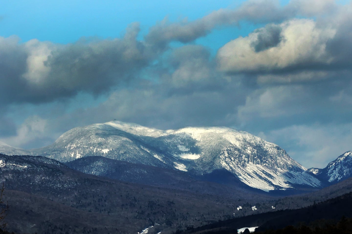 A view from Interstate 93 of part of the White Mountains was photographed in January.