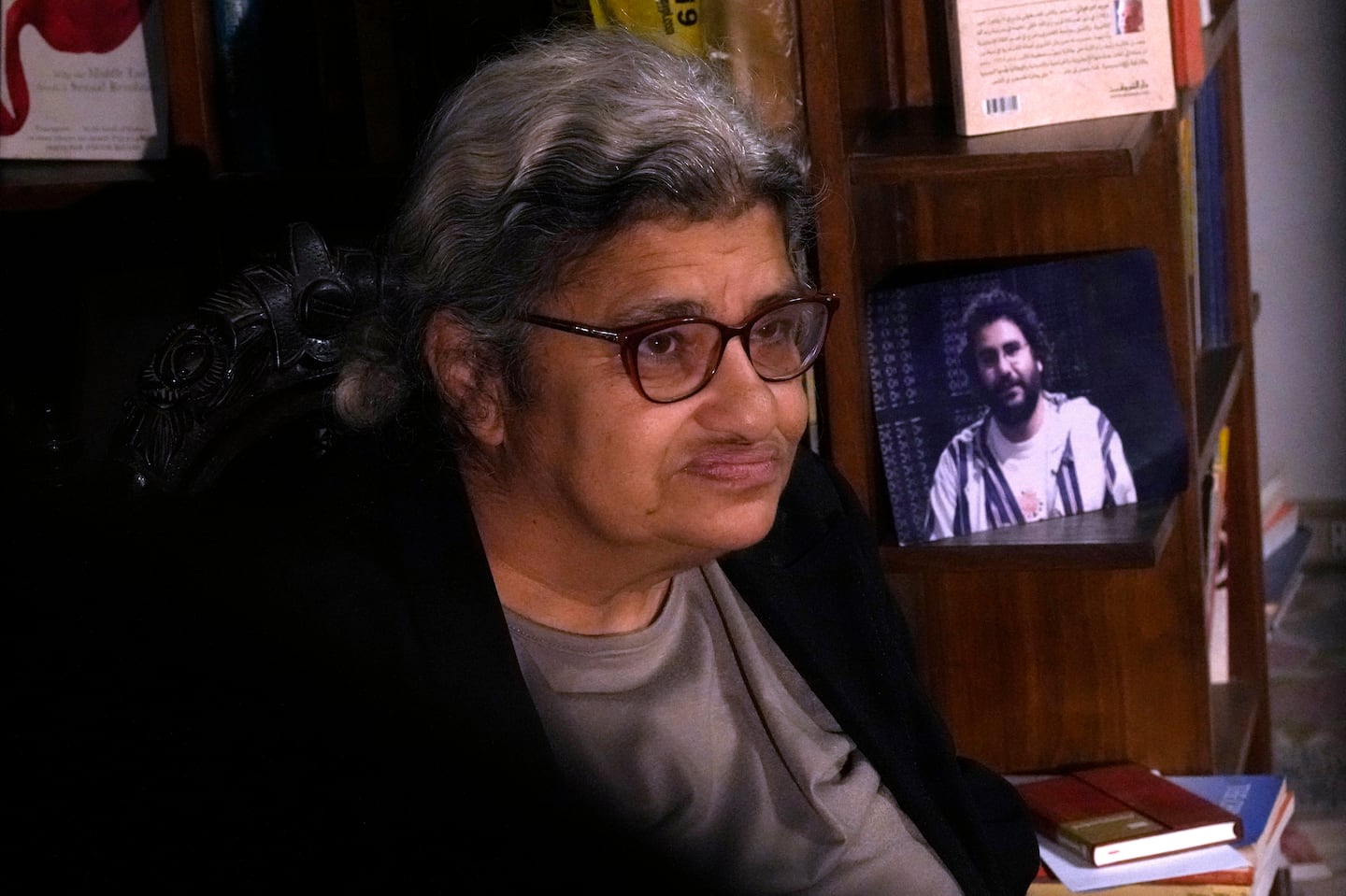 Laila Soueif, mother of jailed pro-democracy activist Alaa Abdel-Fattah, during a 2022 interview.