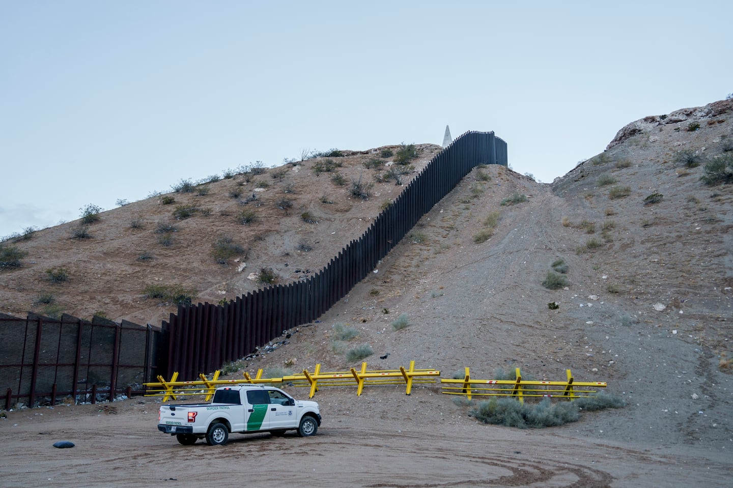 A Border Patrol vehicle near the US-Mexico border in Sunland Park, N.M., on Nov. 4.