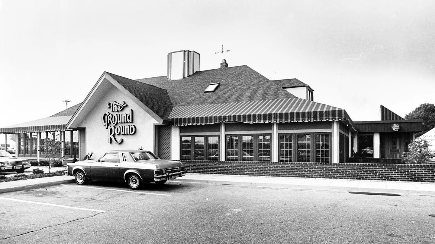 The original Shrewsbury Ground Round restaurant, pictured around 1982 or 1983. The old location, now home to a Walgreens, is just a few minutes away on Route 9 from the new restaurant, which slated to open next year.