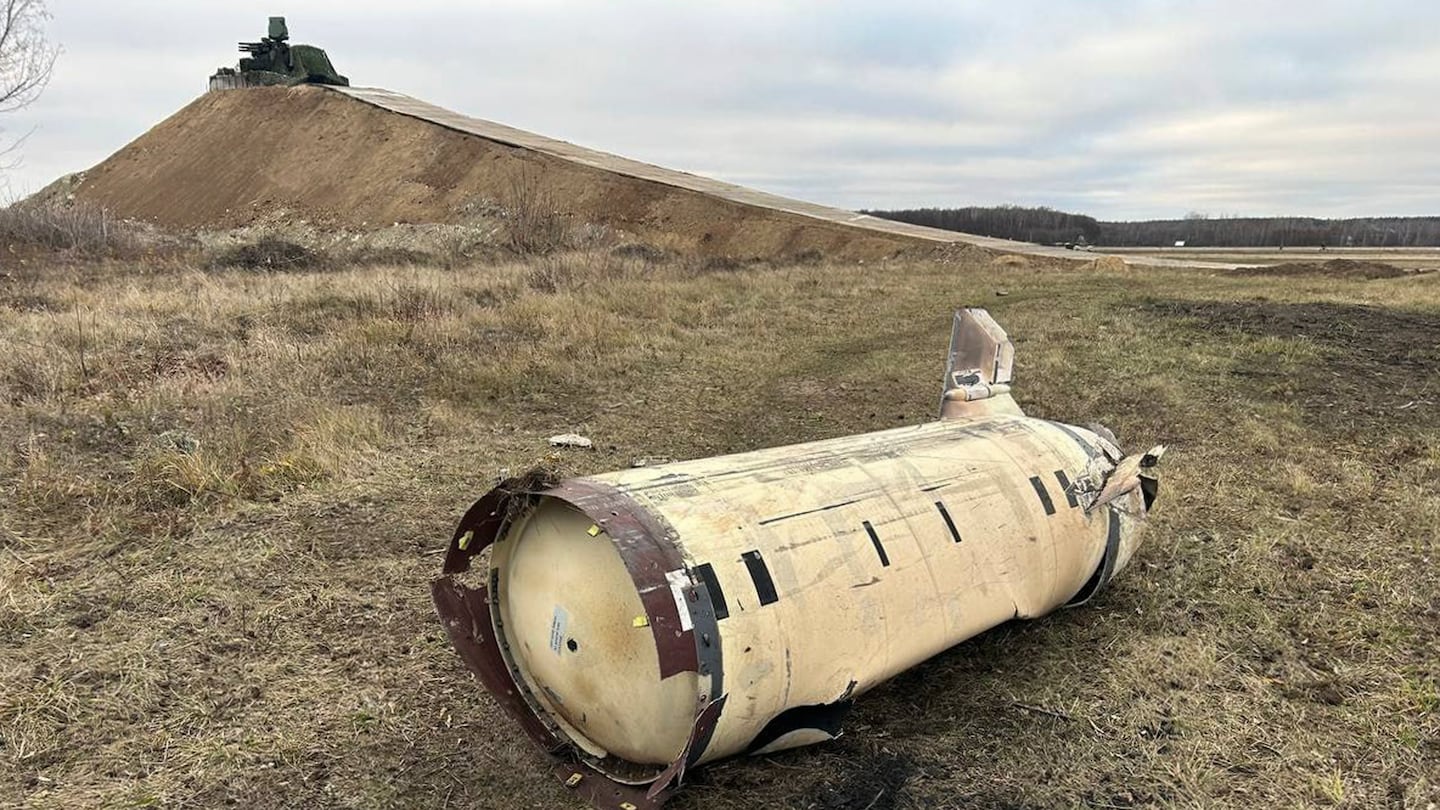 Photo released by Russian Defense Ministry official Telegram channel Tuesday showed the debris of ATACMS missile near the Kursk airport in Russia.