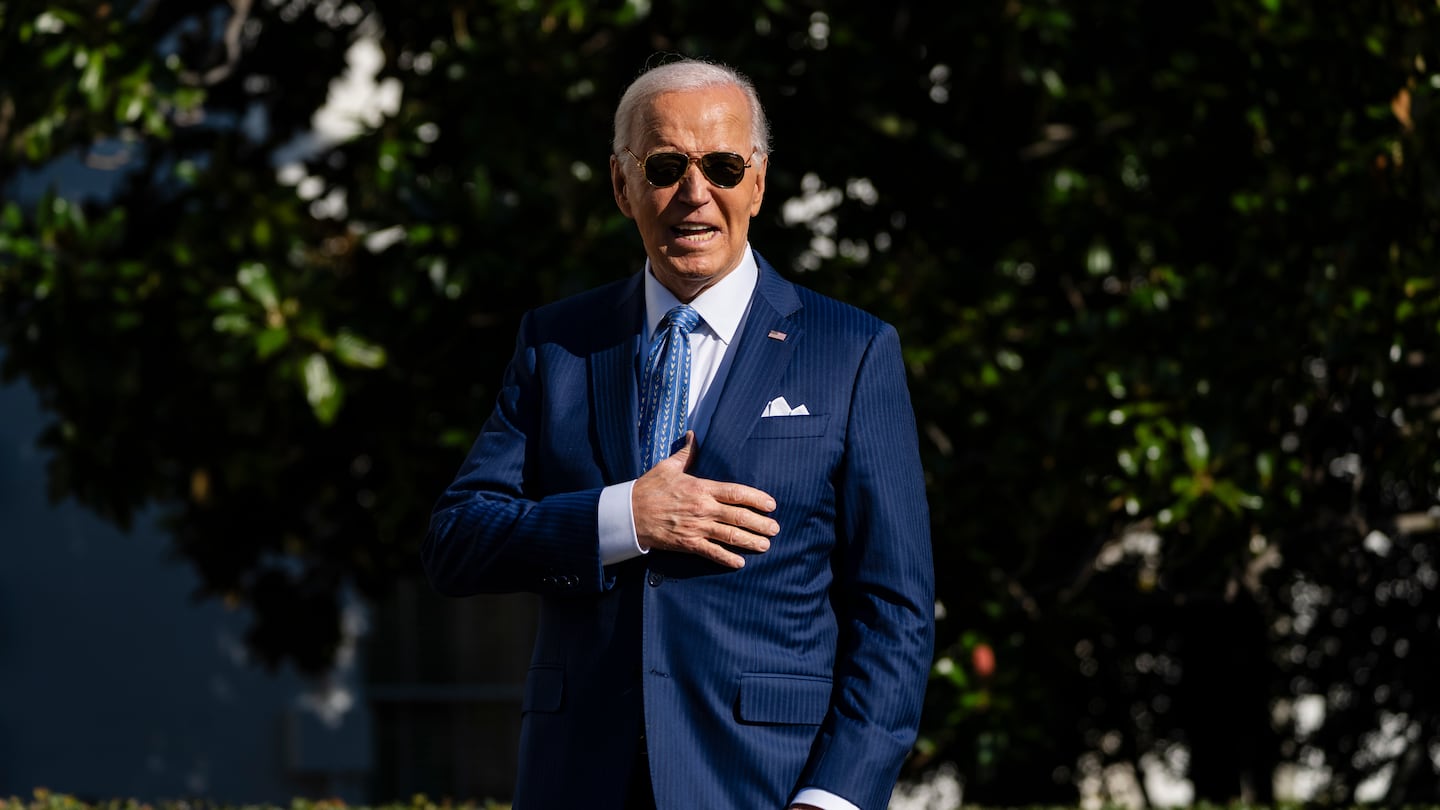 President Biden at a ceremony where he pardoned the National Thanksgiving Turkey on the South Lawn of the White House in Washington Monday.