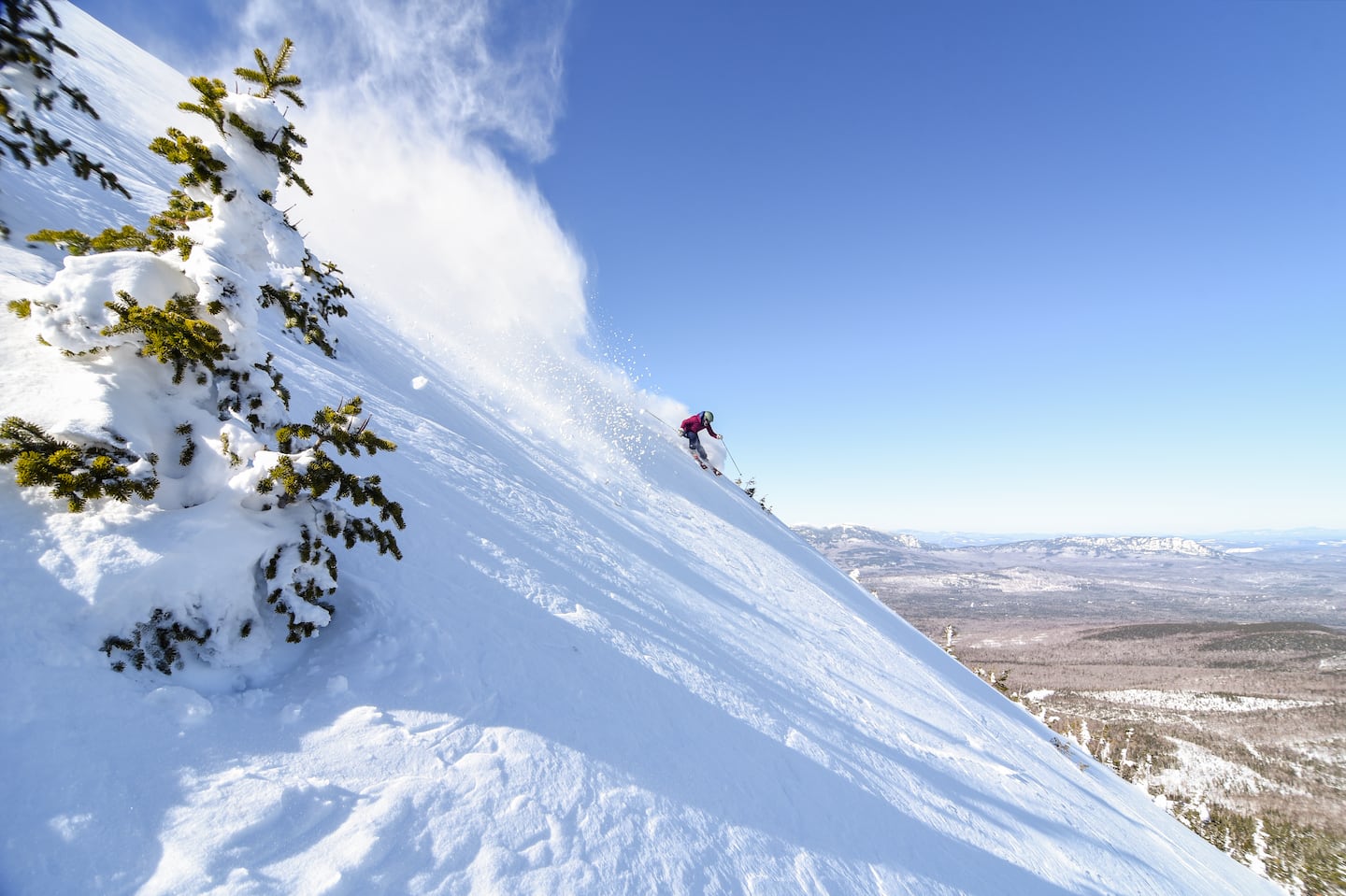 In Carrabassett Valley, Maine, skiers and snowboarders alike flock to Sugarloaf.