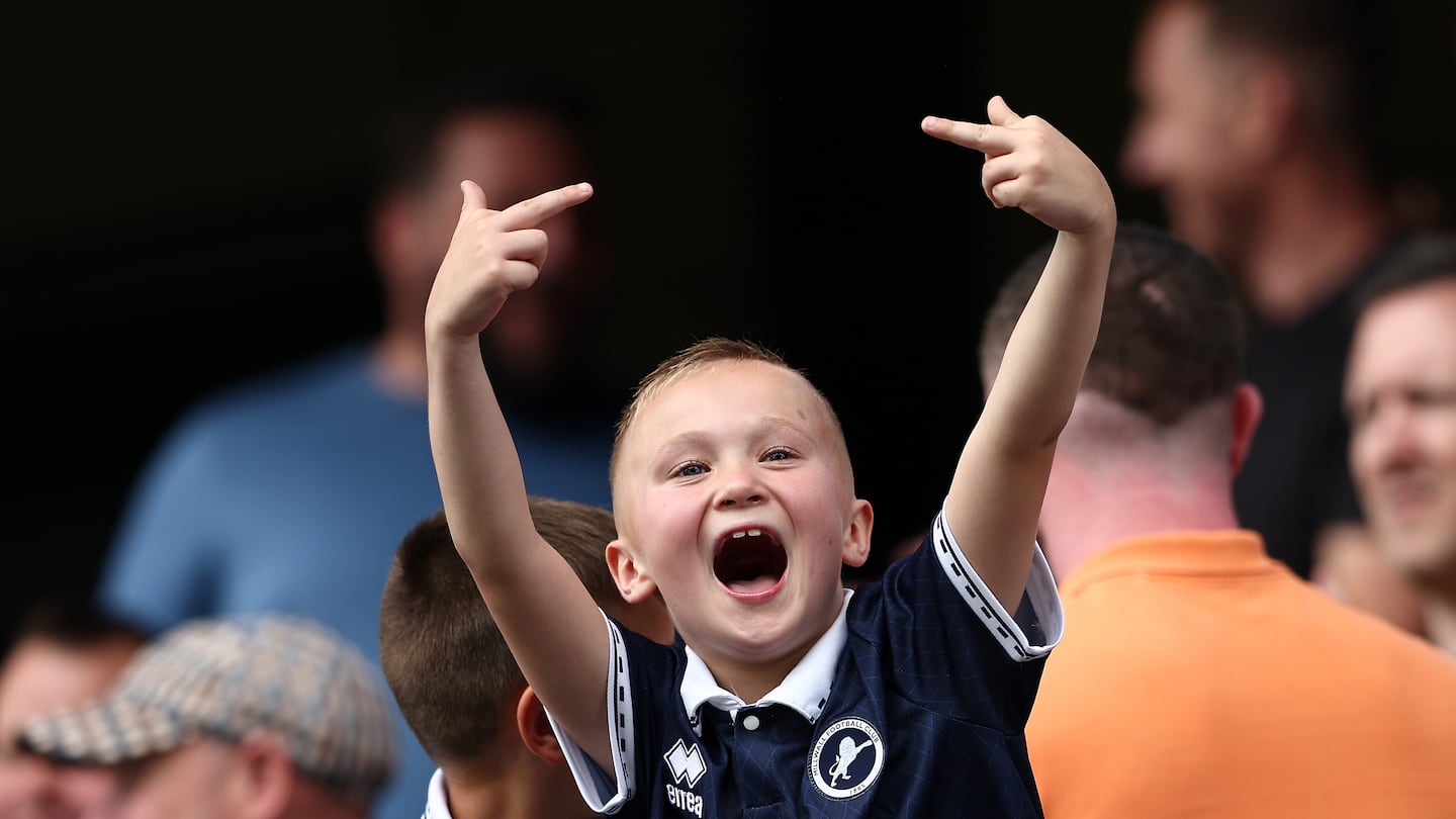 A young fan of the Millwall Football Club in London in August.