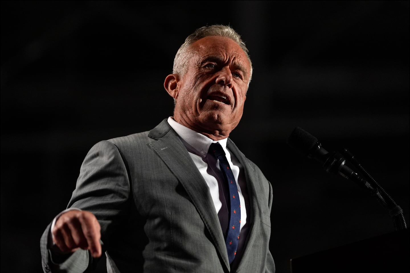 Robert F. Kennedy Jr. spoke before Republican presidential nominee Donald Trump at a campaign rally on Nov. 1, in Warren, Mich.