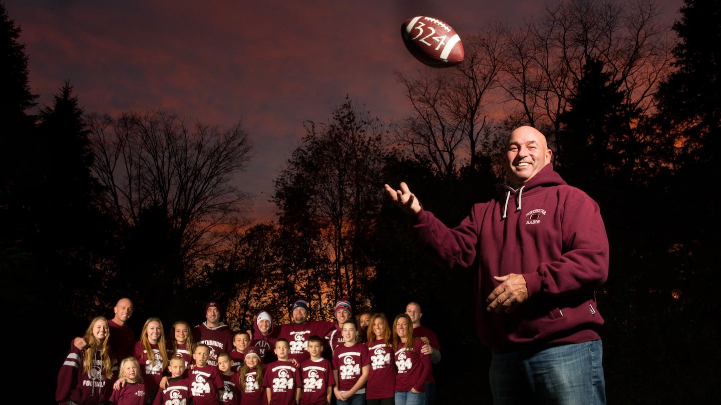 Family and football have always gone hand-in-hand with Northbridge coach Ken LaChapelle, whether when he became the state's career leader in victories (324) in 2014, or this season, when he has grandsons suiting up for his Rams and rival Uxbridge.